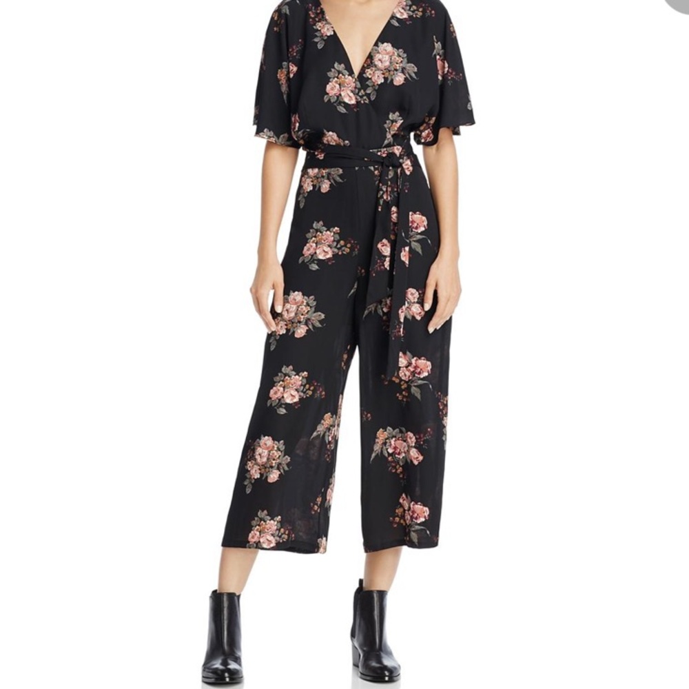 Black floral jumpsuit June + Hudson NWT